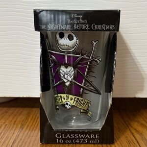 Disney Black and White Nightmare Before Christmas Glassware